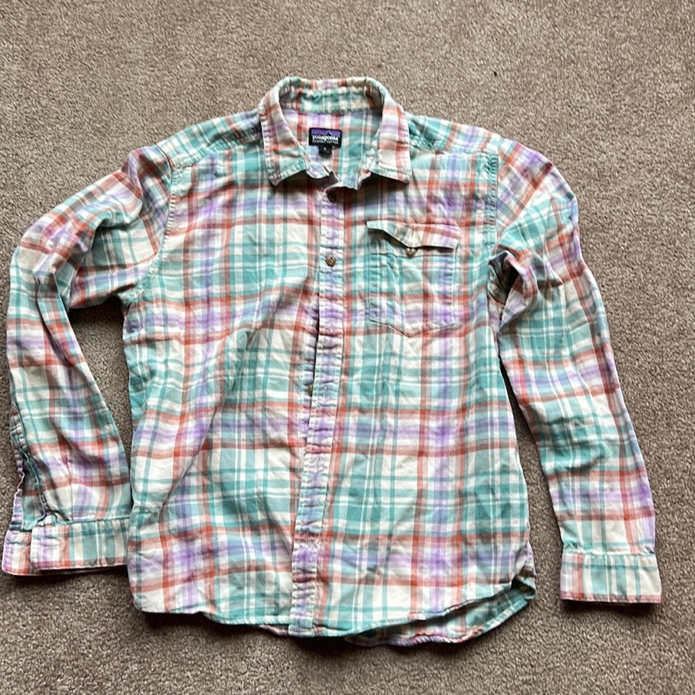 Patagonia lightweight fjord flannel organic cotton medium